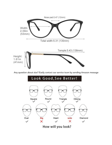 Gafas Bloqueadoras Luz Azul MEETSUN Montura Negra Lente Claro