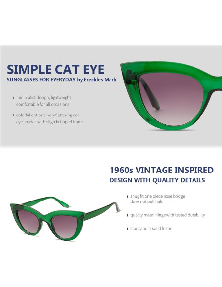 Gafas de sol cateye Freckles Mark UV400 para mujeres