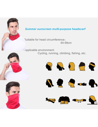 Gafas de Motocicleta LJDJ con Balaclava UV Rojo