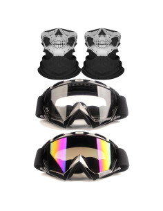 Juego de 2 Gafas de Motocicleta Immoono con Máscaras