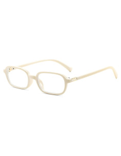 Gafas de Luz Azul Retro FEISEDY para Mujeres 53mm Beige