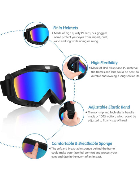 Gafas de Moto Lievermo para ATV y Esquí - Protección UV