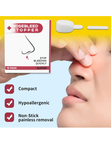 Paquete de 10 tapones nasales hemostáticos Alisyevaho