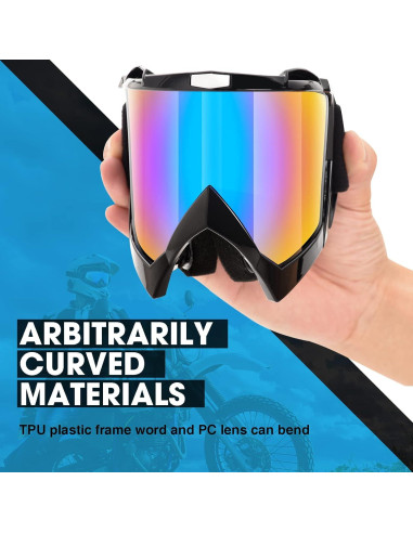 Gafas de Motocross MAMBAOUT Paquete de 2 Adultos UV