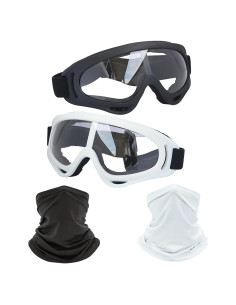 Gafas de Motocicleta LJDJ 2 Paquetes con Máscaras