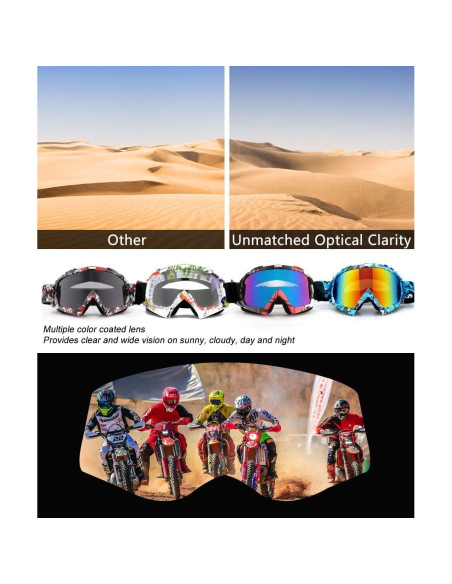 Gafas de Motocross SPOSUNE Cobra UV400 para ATV y Dirt Bike