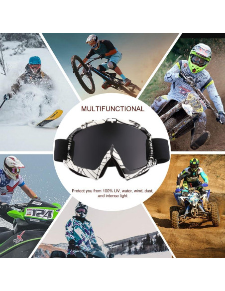 Gafas de Motocross SPOSUNE Cobra UV400 para ATV y Dirt Bike