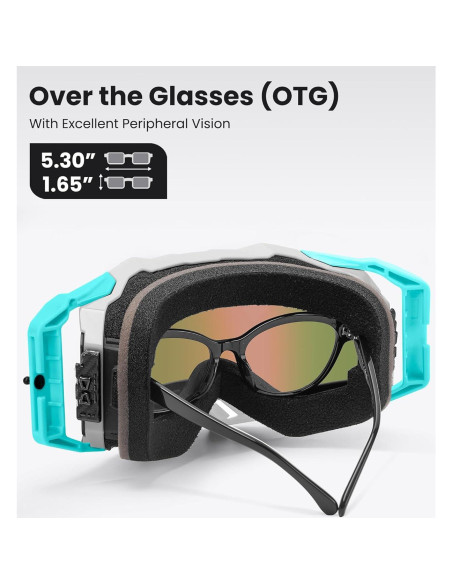 Gafas de Motocross OutdoorMaster Macaw OTG Revo Azul
