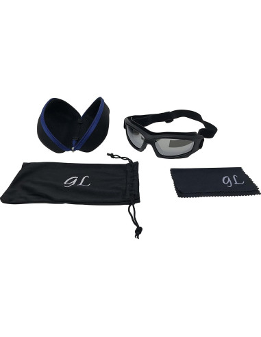 Gafas de Motocicleta Jiayuoptics Plata con Lentes Espejados