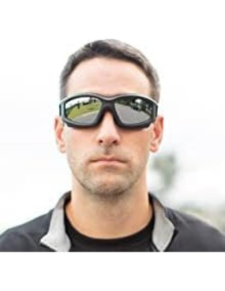 Gafas de Motocicleta Jiayuoptics Plata con Lentes Espejados