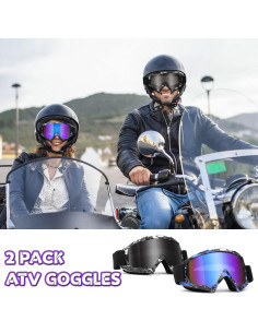 Gafas de Motocross 2-Pack Gris y Azul - Unisex 2