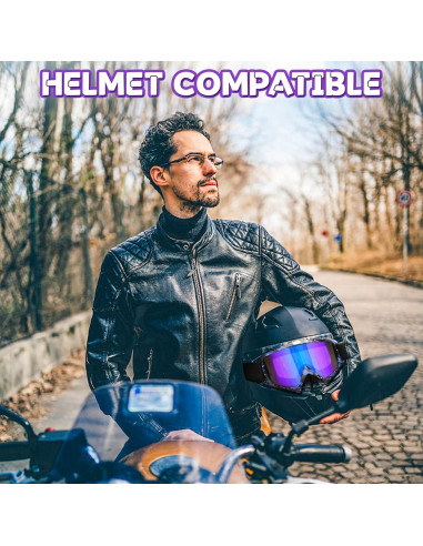 Gafas de Motocross 2-Pack Gris y Azul - Unisex