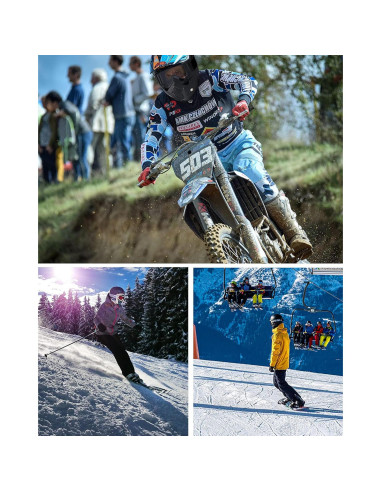 Gafas de Motocicleta Kemiuu con Casco y Cubierta Facial