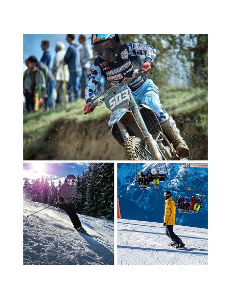 Gafas de Motocicleta Kemiuu con Casco y Cubierta Facial