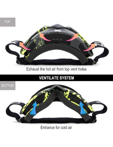 Gafas de Motocross X-TPSON Marco Negro Lente Plateada