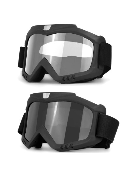 Gafas de Motociclismo Surpassme 2 Lentes Claras y Ahumadas