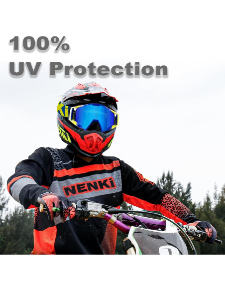 Gafas de Motocross MX - Cubierta Nasal - Marco Azul