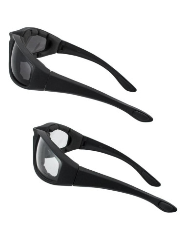 Gafas de Motocicleta grinderPUNCH - 2 Pares Ahumados y Claros