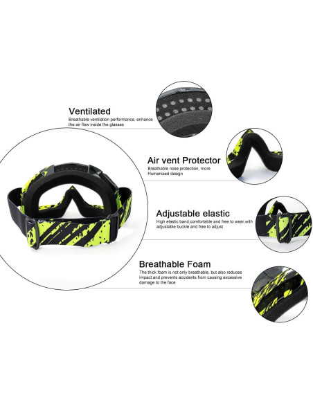 Gafas de motocross FMY UV400 a prueba de polvo y arañazos