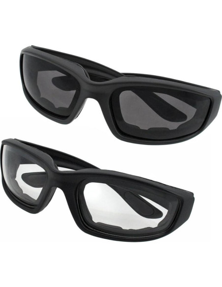 Gafas de Motocicleta grinderPUNCH - 2 Pares Ahumados y Claros