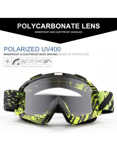 Gafas de motocross FMY UV400 a prueba de polvo y arañazos