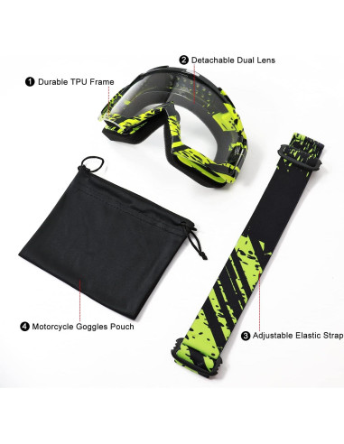 Gafas de motocross FMY UV400 a prueba de polvo y arañazos