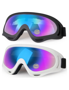 Gafas de Motocicleta LMAVAG UV400 Ajustables 2 Paquetes