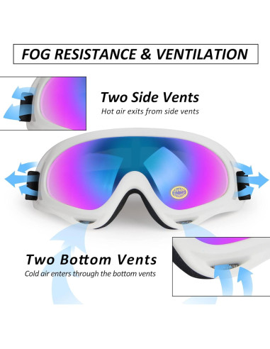 Gafas de Motocicleta LMAVAG UV400 Ajustables 2 Paquetes