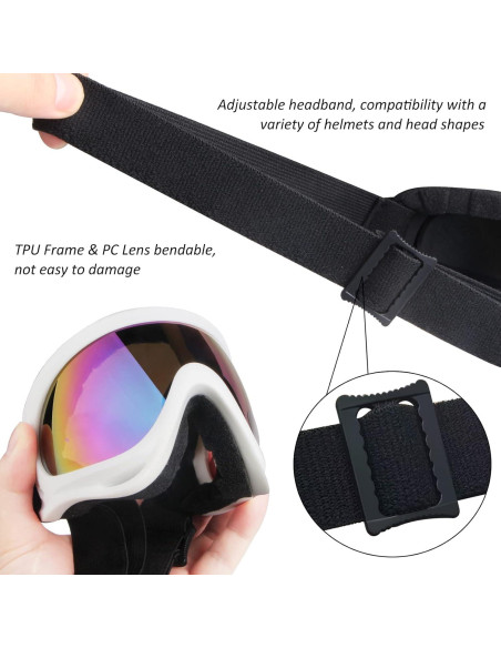 Gafas de Motocicleta LMAVAG UV400 Ajustables 2 Paquetes