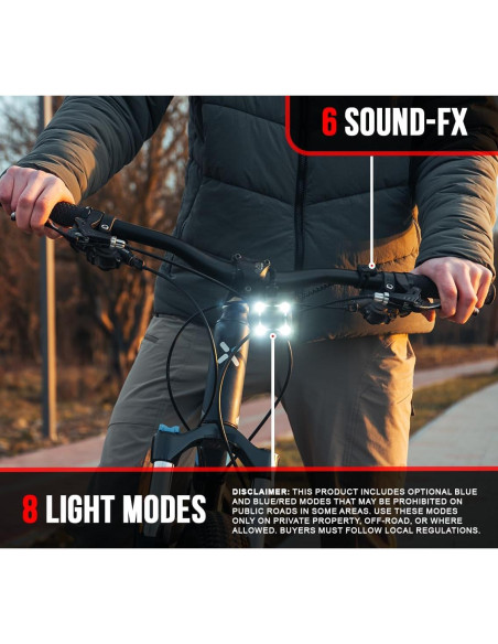 Bocina de Bicicleta ZIREN NP NIGHT PROVISION 120-140dB LED IPX4