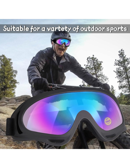 Gafas de Motocicleta LMAVAG UV400 Ajustables 2 Paquetes