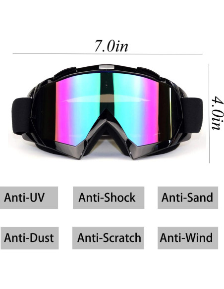 Gafas de Motocicleta ADCGank F-B01 Anti UV Ajustables