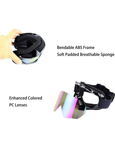 Gafas de Motocicleta ADCGank F-B01 Anti UV Ajustables