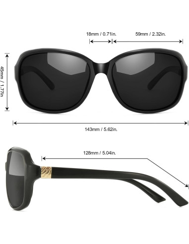 Gafas de sol polarizadas SIPHEW para mujeres UV400