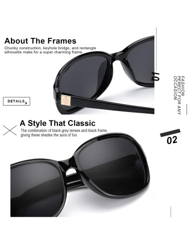 Gafas de sol polarizadas SIPHEW para mujeres UV400