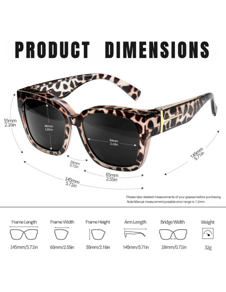 Gafas de Sol KANASTAL Polarizadas UV400 Unisex Diseño Cuadrado