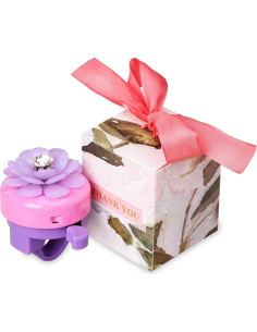 Timbre de Bicicleta Mini-Fábrica 3D Flor Morada Universal 2