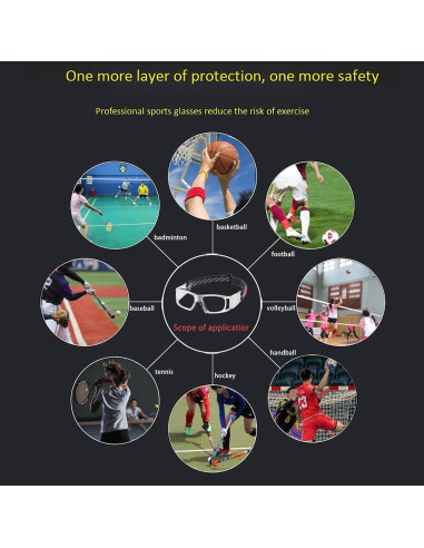 Gafas Deportivas Unisex Antivaho para Baloncesto y Fútbol