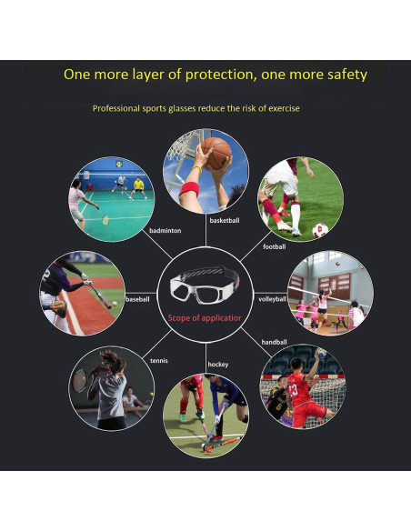 Gafas Deportivas Unisex Antivaho para Baloncesto y Fútbol