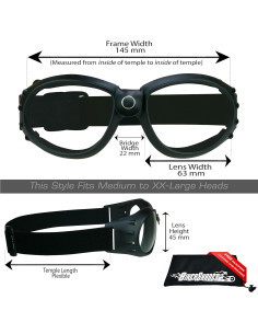 Gafas de Seguridad Bikershades con Espuma Acolchada UV400 2