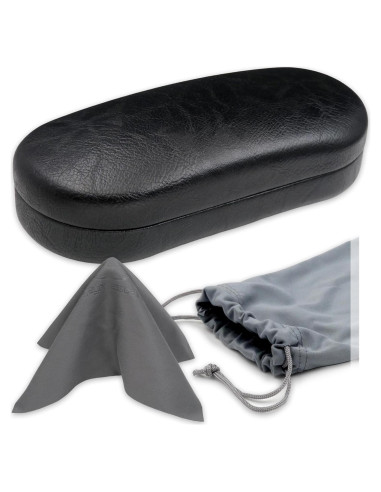 Estuche Duro para Gafas MiEstucheDeGafas - Negro con Bolsa
