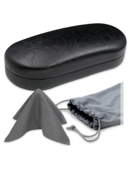Estuche Duro para Gafas MiEstucheDeGafas - Negro con Bolsa