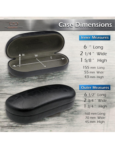 Estuche Duro para Gafas MiEstucheDeGafas - Negro con Bolsa