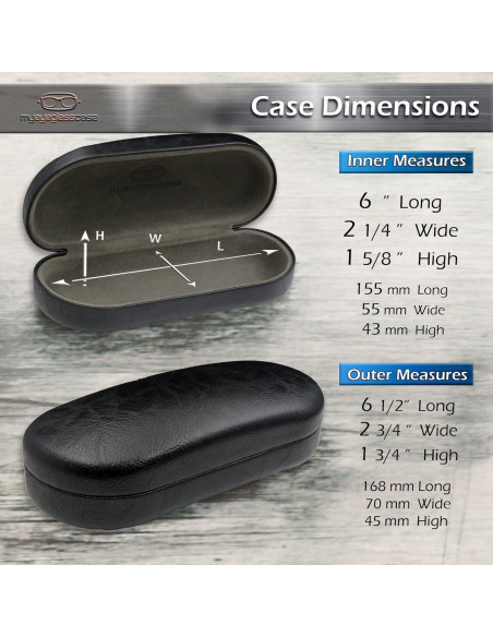 Estuche Duro para Gafas MiEstucheDeGafas - Negro con Bolsa