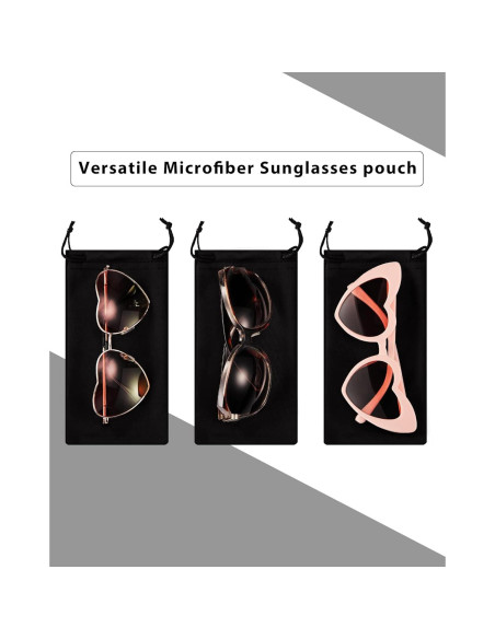 Flutesan 40 Fundas Microfibra para Gafas + 2 Paños Limpieza