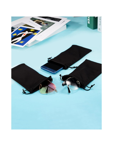 Flutesan 40 Fundas Microfibra para Gafas + 2 Paños Limpieza