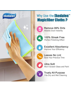 Paño de limpieza Ekedalen 30x40 cm sin pelusa, paquete de 8 2
