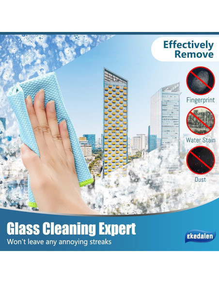 Paño de limpieza Ekedalen 30x40 cm sin pelusa, paquete de 8