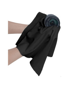 Paño de limpieza microfibra JOS 50x50cm negro para pantallas