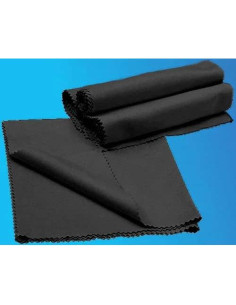 Paño de limpieza microfibra JOS 50x50cm negro para pantallas 2